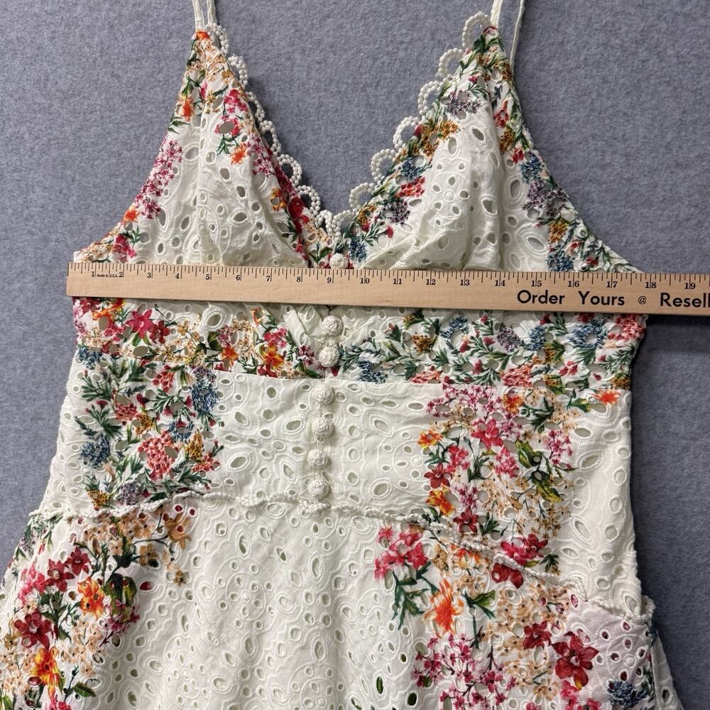 NWT FARM Rio Delicate Forest Scarves Midi in White Floral Eyeler Tank Dress XL - Picture 8 of 16